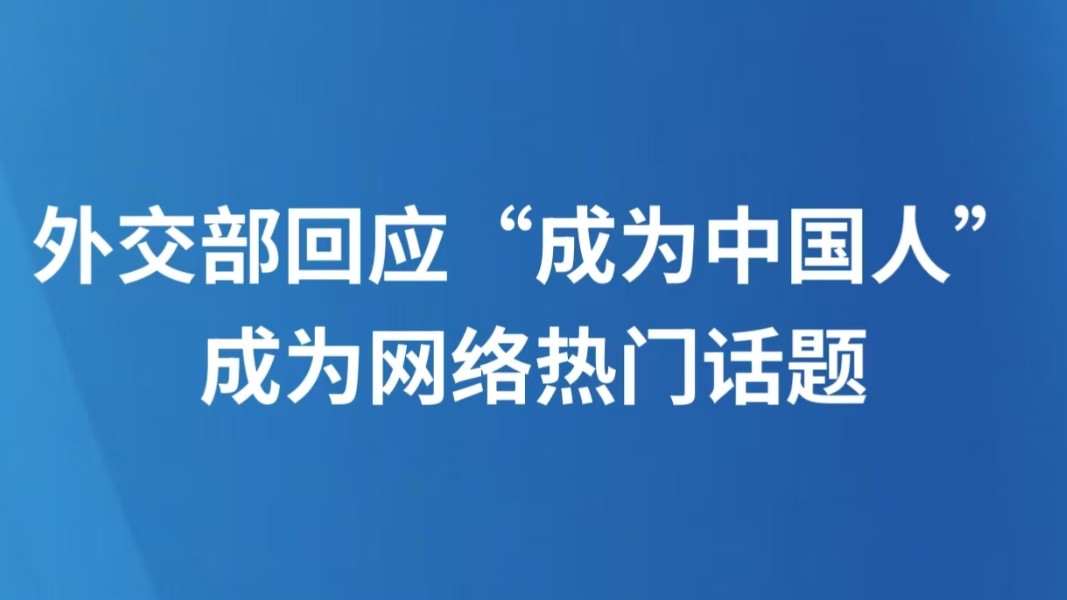 外交部回应“成为中国人”成为网络热门话题
