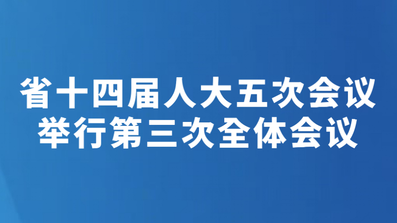 省十四届人大五次会议举行第三次全体会议