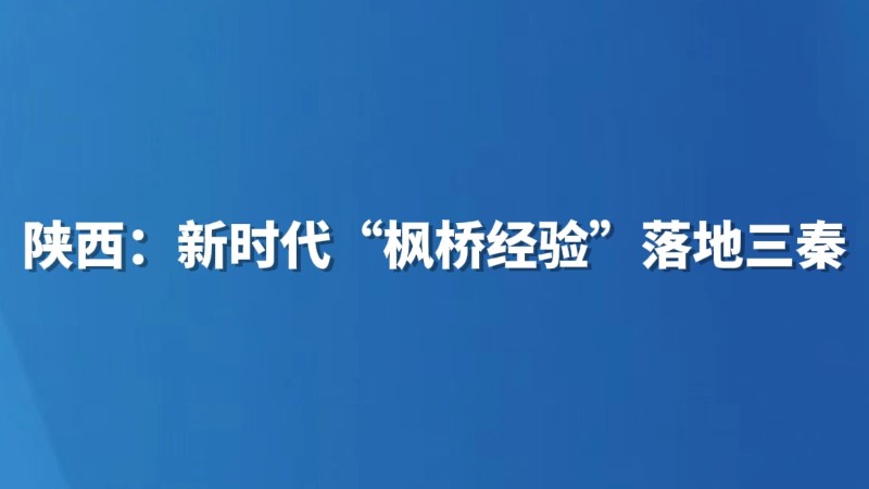陕西：新时代“枫桥经验”落地三秦
