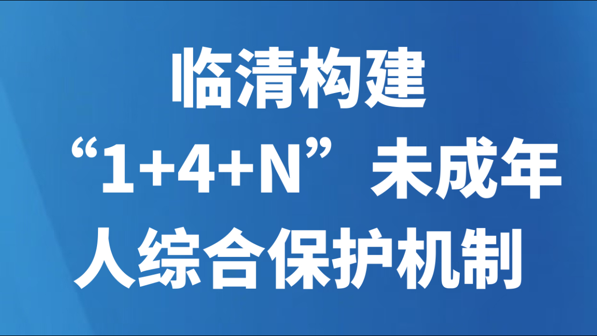 临清构建“1+4+N”未成年人综合保护机制