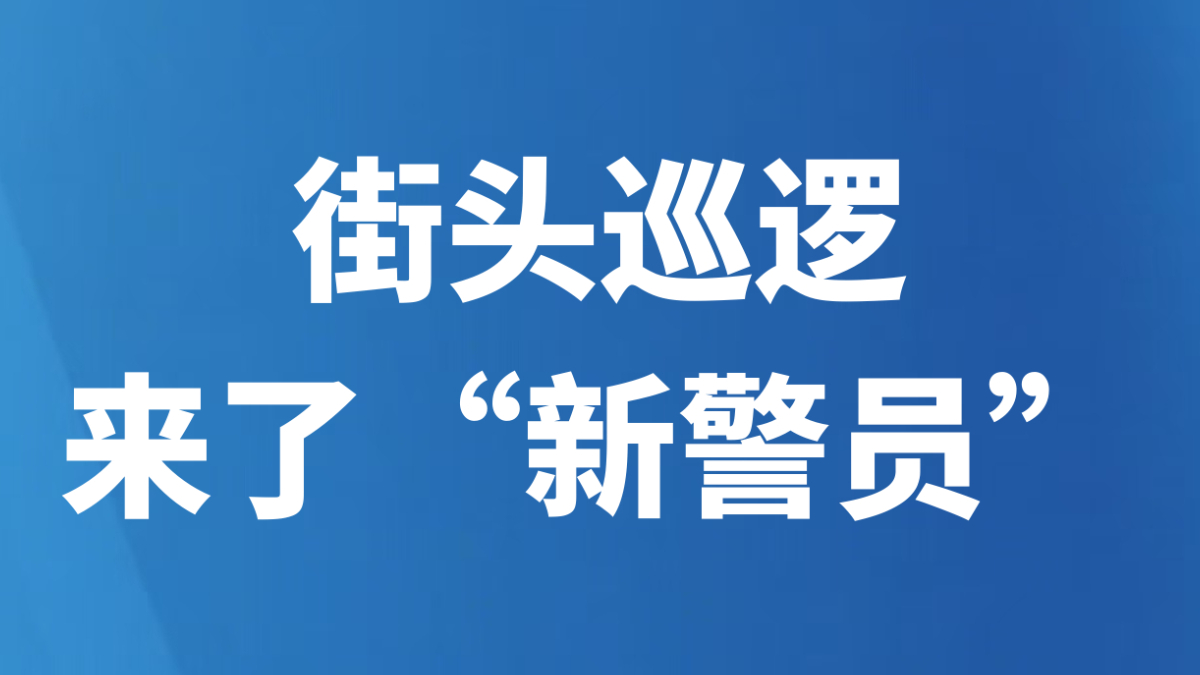 街头巡逻，来了“新警员”