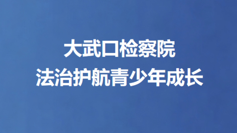 大武口检察院法治护航青少年成长
