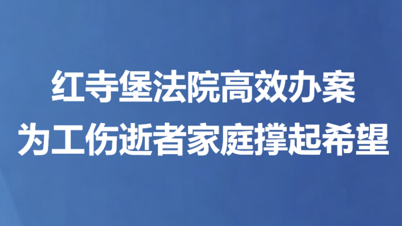 红寺堡法院高效办案为工伤逝者家庭撑起希望