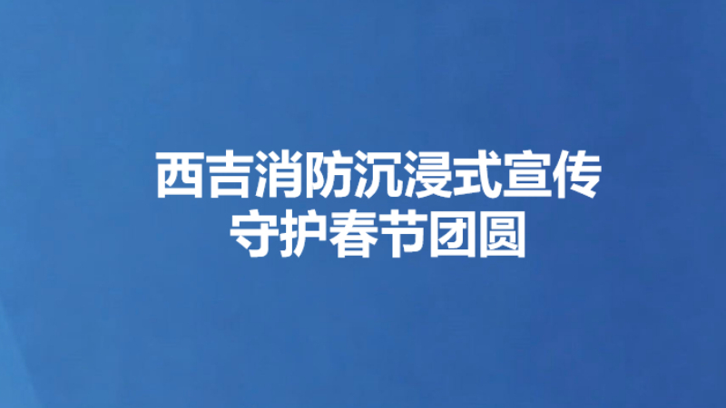 西吉消防沉浸式宣传守护春节团圆