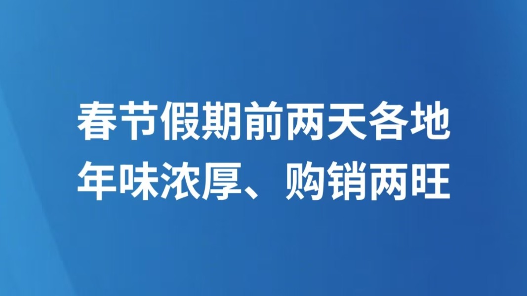 春节假期前两天各地年味浓厚、购销两旺