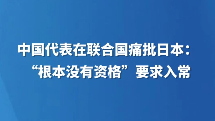 中国代表在联合国痛批日本：“根本没有资格”要求入常