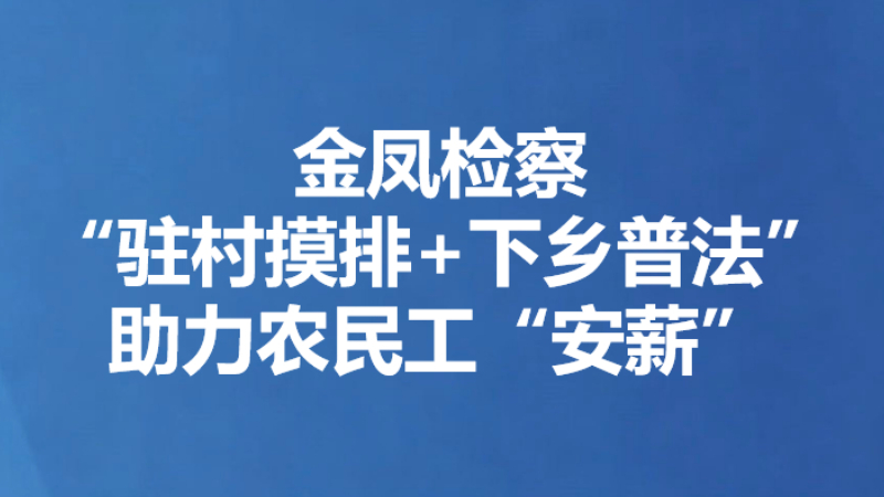 金凤检察“驻村摸排+下乡普法”助力农民工“安薪”