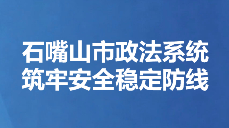 石嘴山市政法系统筑牢安全稳定防线