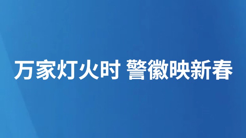 万家灯火时 警徽映新春