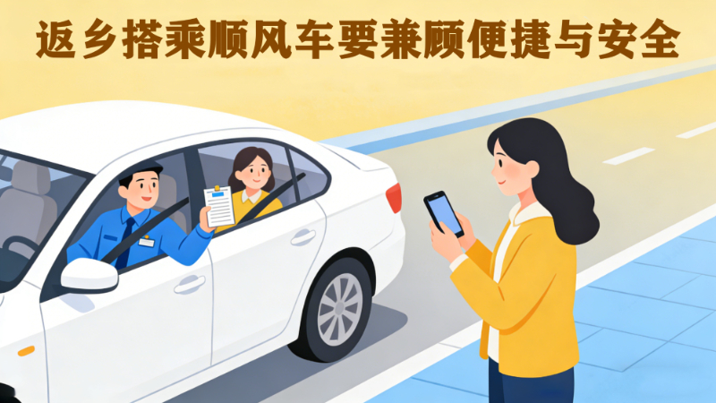 返乡搭乘顺风车要兼顾便捷与安全