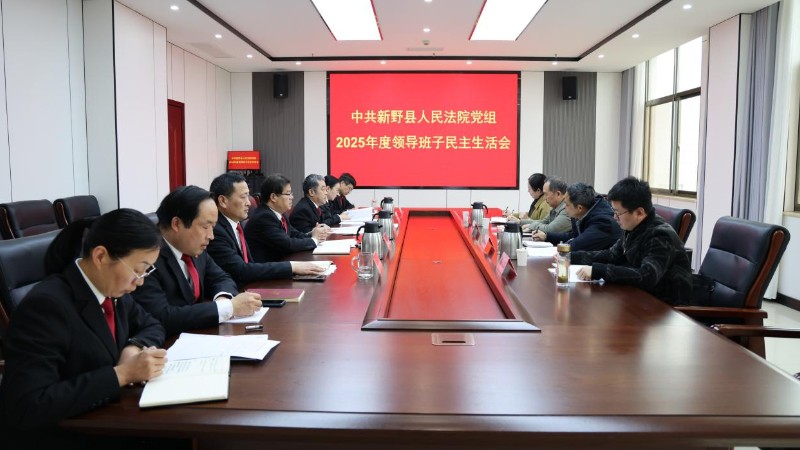 河南省南阳市新野县法院党组召开2025年度民主生活会