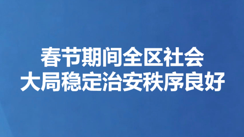 春节期间全区社会大局稳定治安秩序良好
