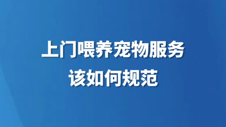 上门喂养宠物服务，该如何规范