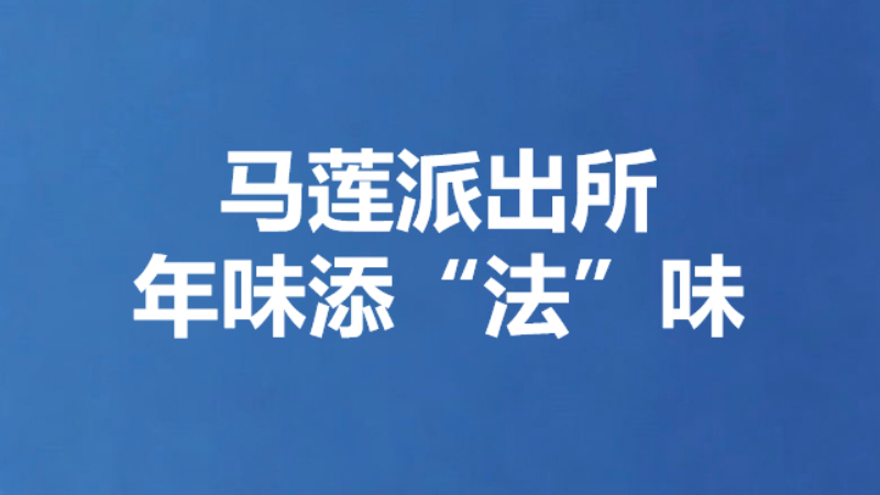 马莲派出所年味添“法”味