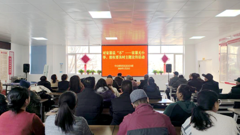 民乐社区开展“家暴无小事 维权要及时”主题宣传活动