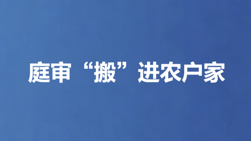 庭审“搬”进农户家