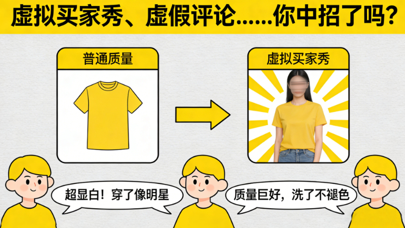 虚拟买家秀、虚假评论……你中招了吗？