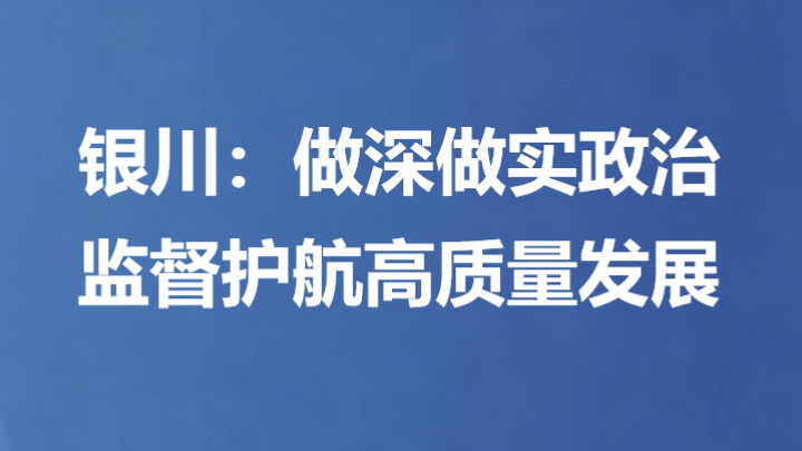 银川：做深做实政治监督护航高质量发展