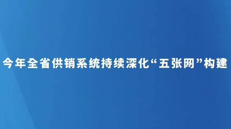 今年全省供销系统持续深化“五张网”构建