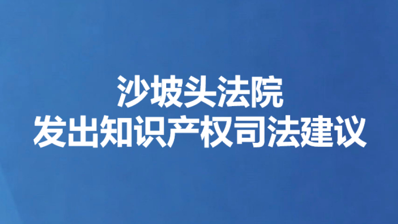 沙坡头法院发出知识产权司法建议