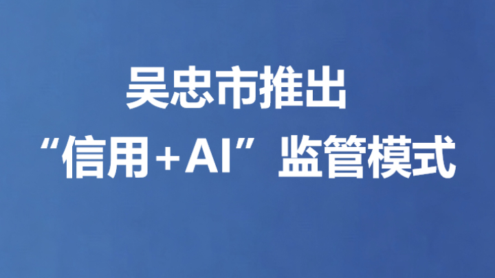 吴忠市推出“信用+AI”监管模式