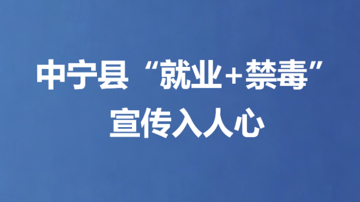 中宁县“就业+禁毒”宣传入人心