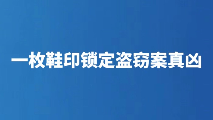 一枚鞋印锁定盗窃案真凶