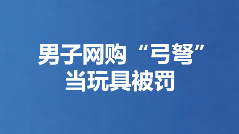 男子网购“弓弩”当玩具被罚