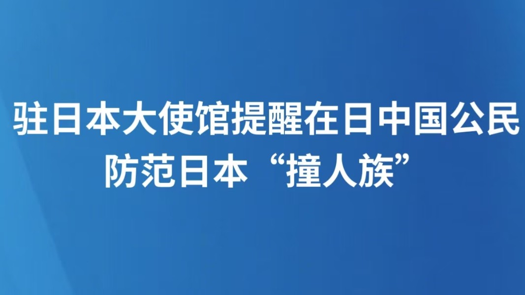 驻日本大使馆提醒在日中国公民防范日本“撞人族”