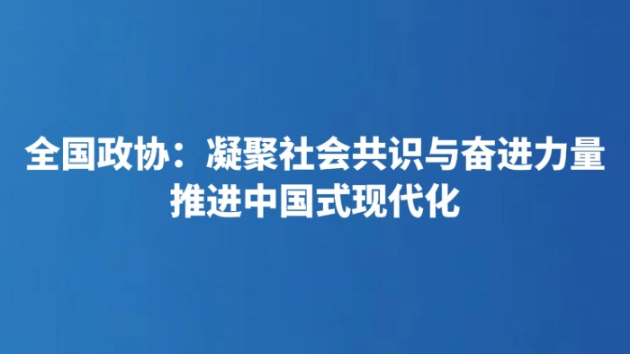 全国政协：凝聚社会共识与奋进力量 推进中国式现代化