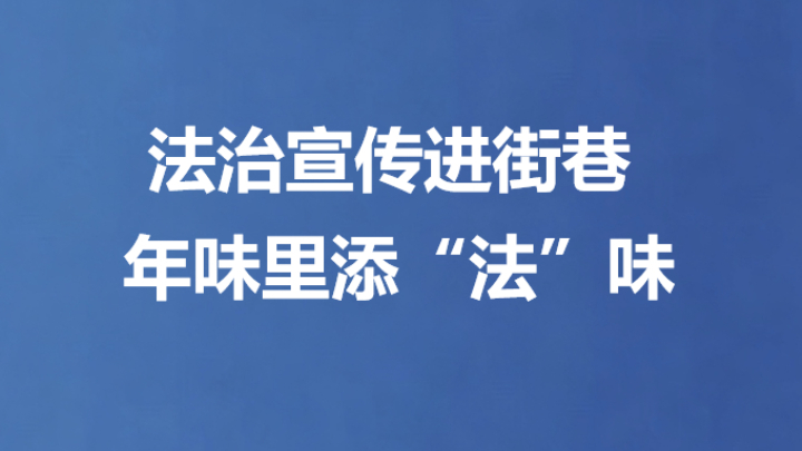 法治宣传进街巷 年味里添“法”味