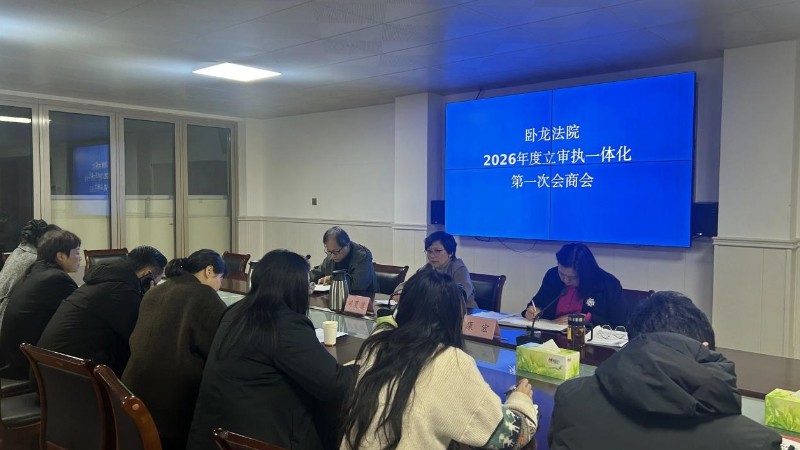 河南省南阳市卧龙区法院召开2026年度立审执一体化第一次会商会议