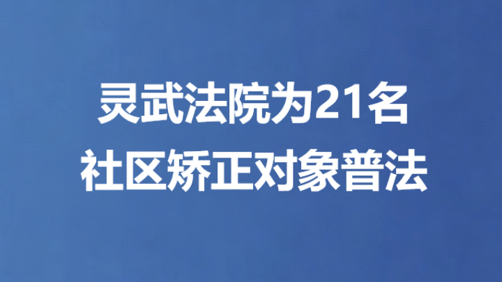 灵武法院为21名 社区矫正对象普法