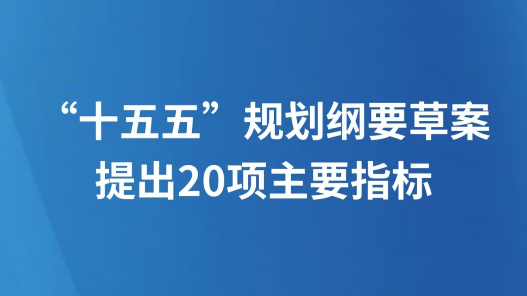 “十五五”规划纲要草案提出20项主要指标