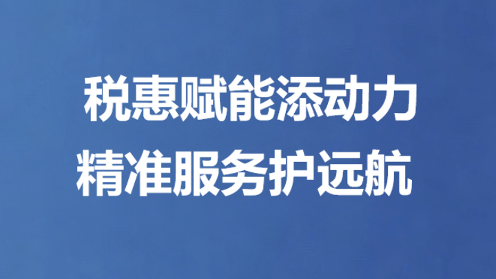 税惠赋能添动力 精准服务护远航