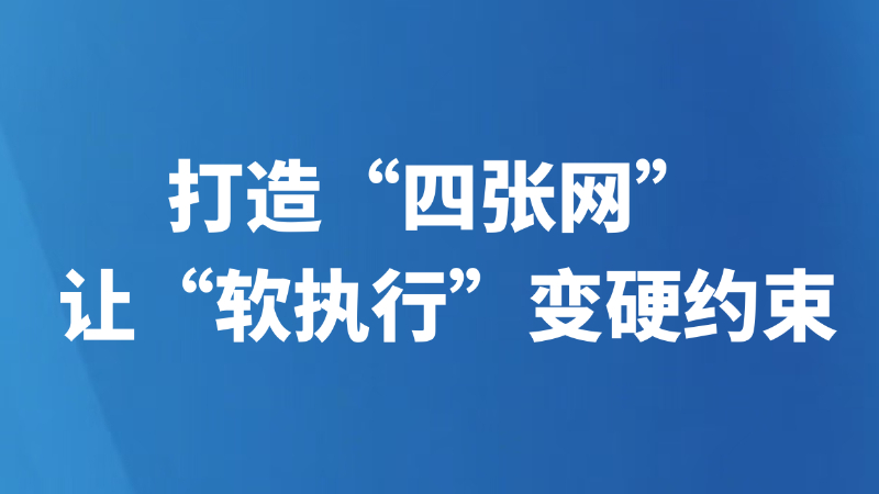 打造“四张网” 让“软执行”变硬约束