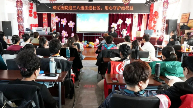 法暖巾帼 护航芳华——吉林省双辽市人民法院开展“三八”妇女节法治宣传活动