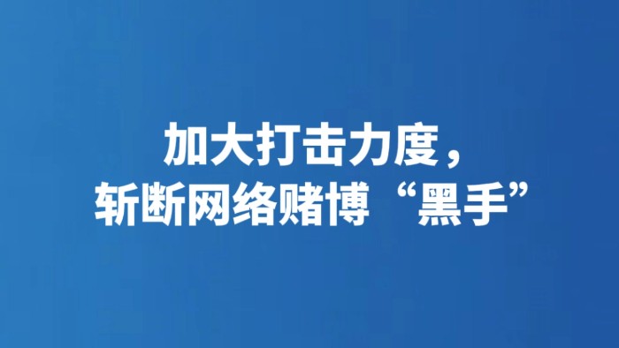加大打击力度，斩断网络赌博“黑手”