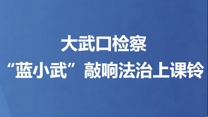 大武口检察“蓝小武”敲响法治上课铃