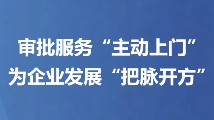 审批服务“主动上门”为企业发展“把脉开方”
