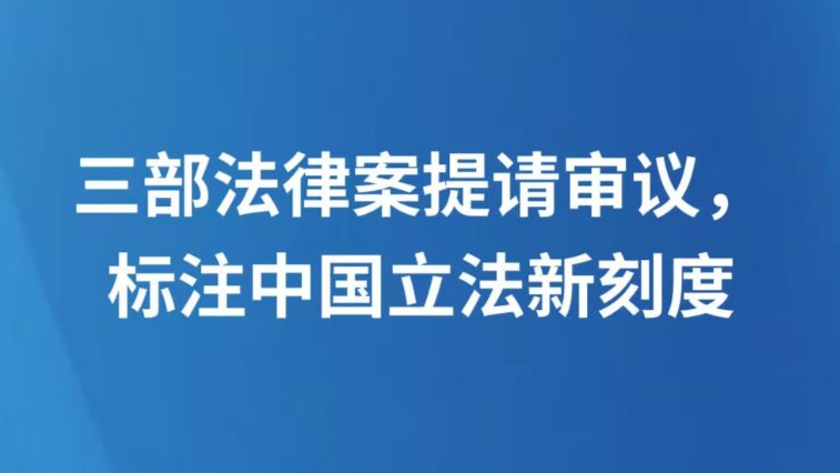 三部法律案提请审议，标注中国立法新刻度