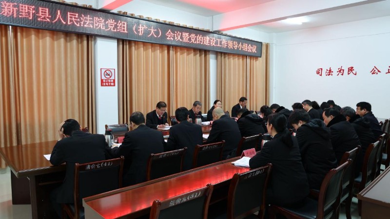 河南省南阳市新野县法院召开党组（扩大）会议暨党的建设工作领导小组会议