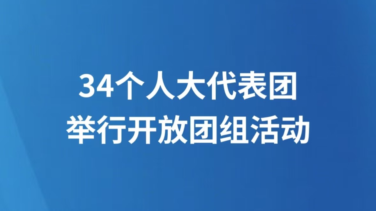 34个人大代表团举行开放团组活动
