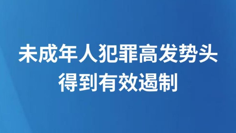未成年人犯罪高发势头得到有效遏制
