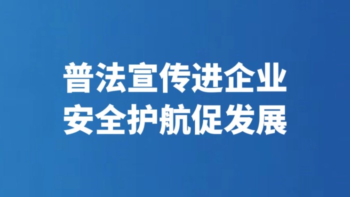普法宣传进企业 安全护航促发展