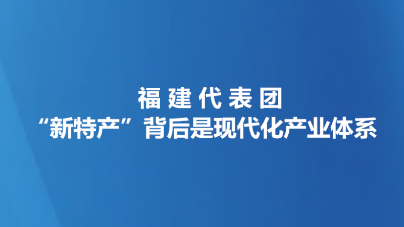 福建代表团：“新特产”背后是现代化产业体系