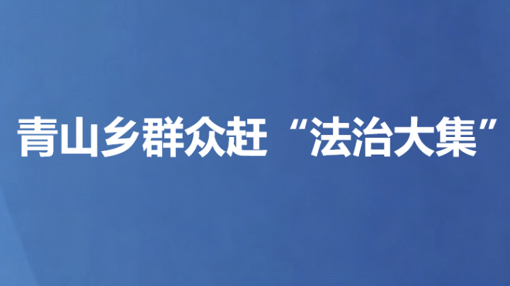 青山乡群众赶“法治大集”