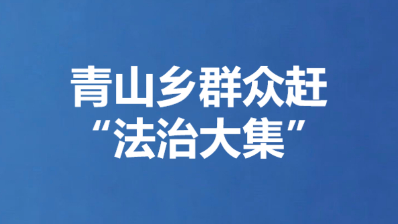 青山乡群众赶“法治大集”