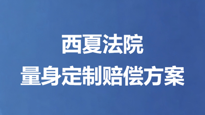 西夏法院量身定制赔偿方案