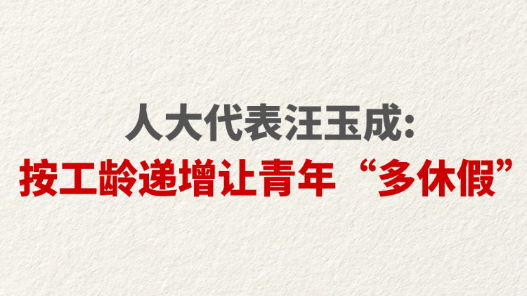 人大代表汪玉成：按工龄递增让青年“多休假”